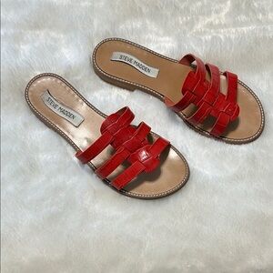 Steve Madden Strappy Red Sandals